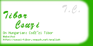 tibor csuzi business card